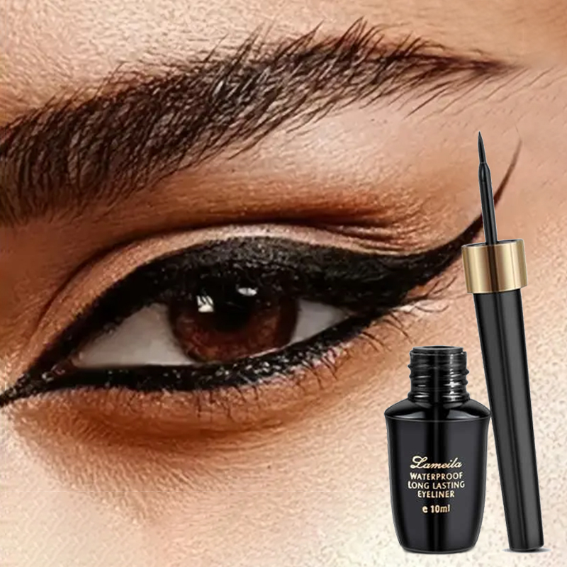 Waterproof Liquid Eyeliner Pen - Caneta delineadora líquida preta ultrafina à