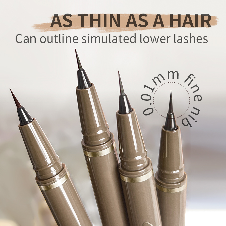 Waterproof Liquid Eyeliner Pen - Caneta delineadora suave muito fina, longa