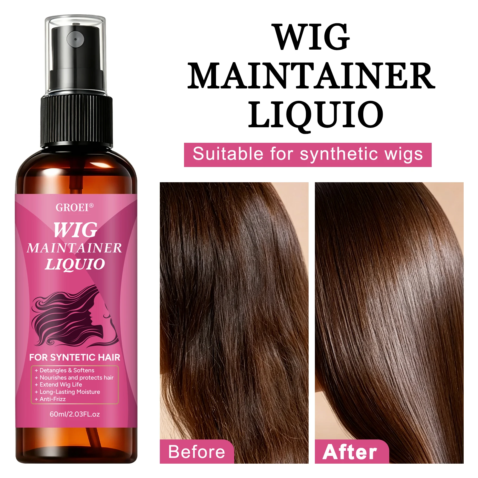 Hair Care - Spray Antifrizz para Manutenção de Perucas