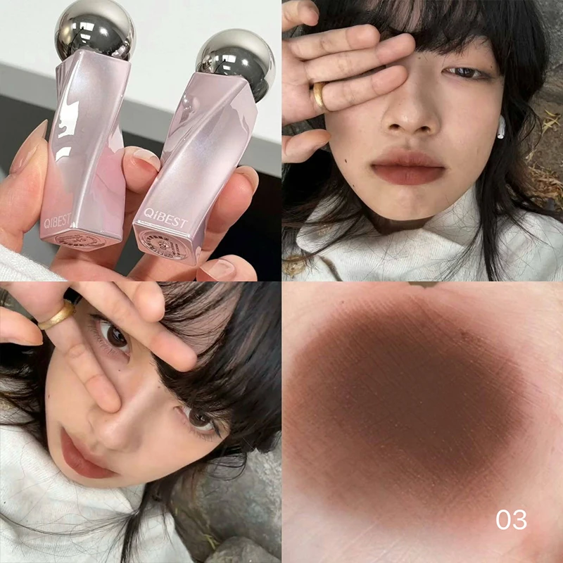 Matte Velvet Lip Tint Long Lasting - QIBEST Lip Mud Velvet Nude: Maquiagem