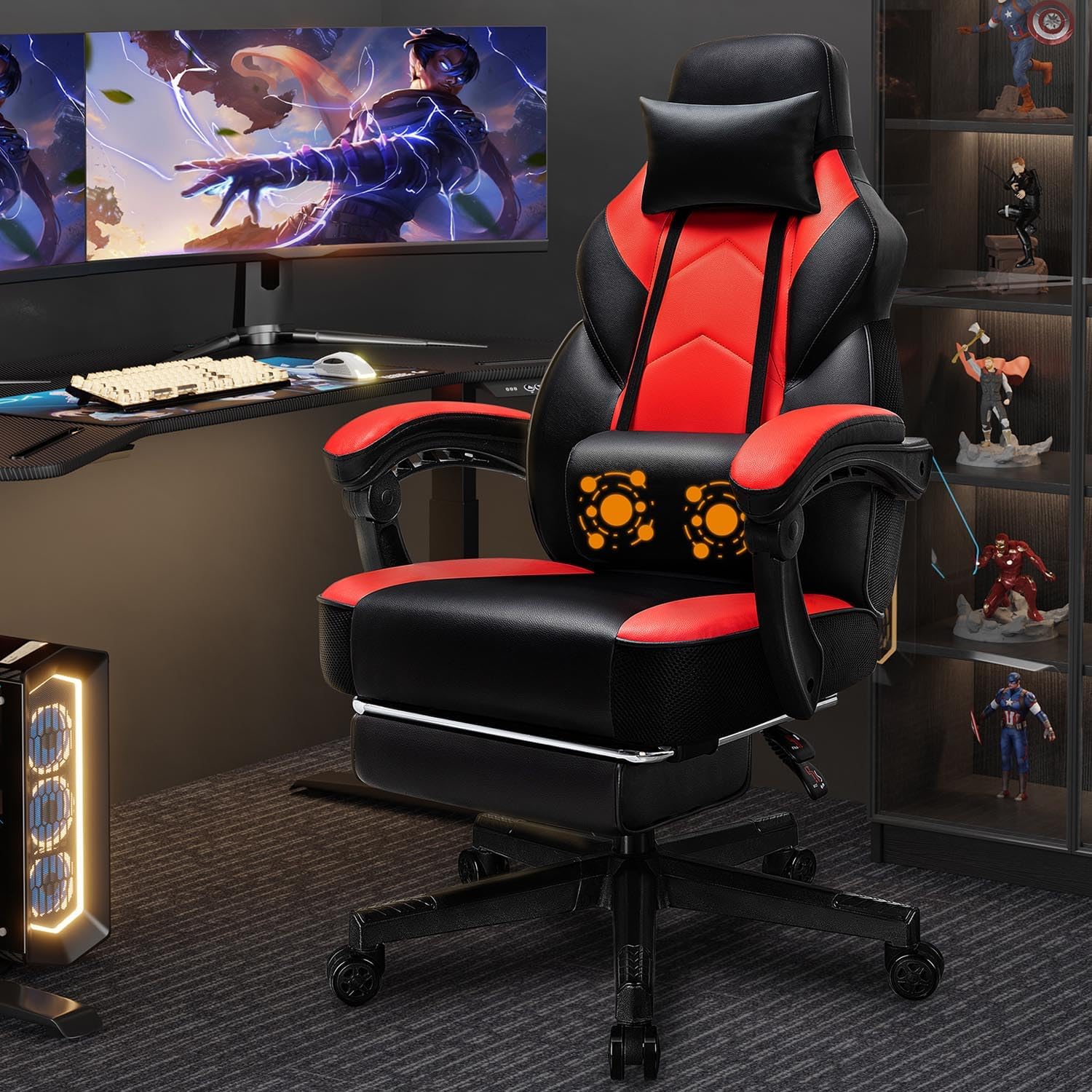 Massage - Cadeira Gamer com Apoio para os