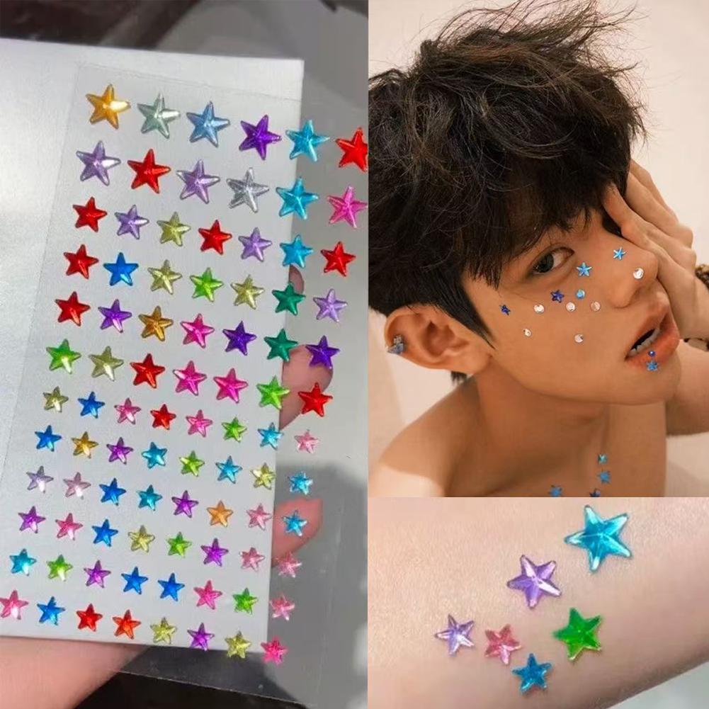 Nail Art - Adesivos de Strass Coloridos para Rosto,