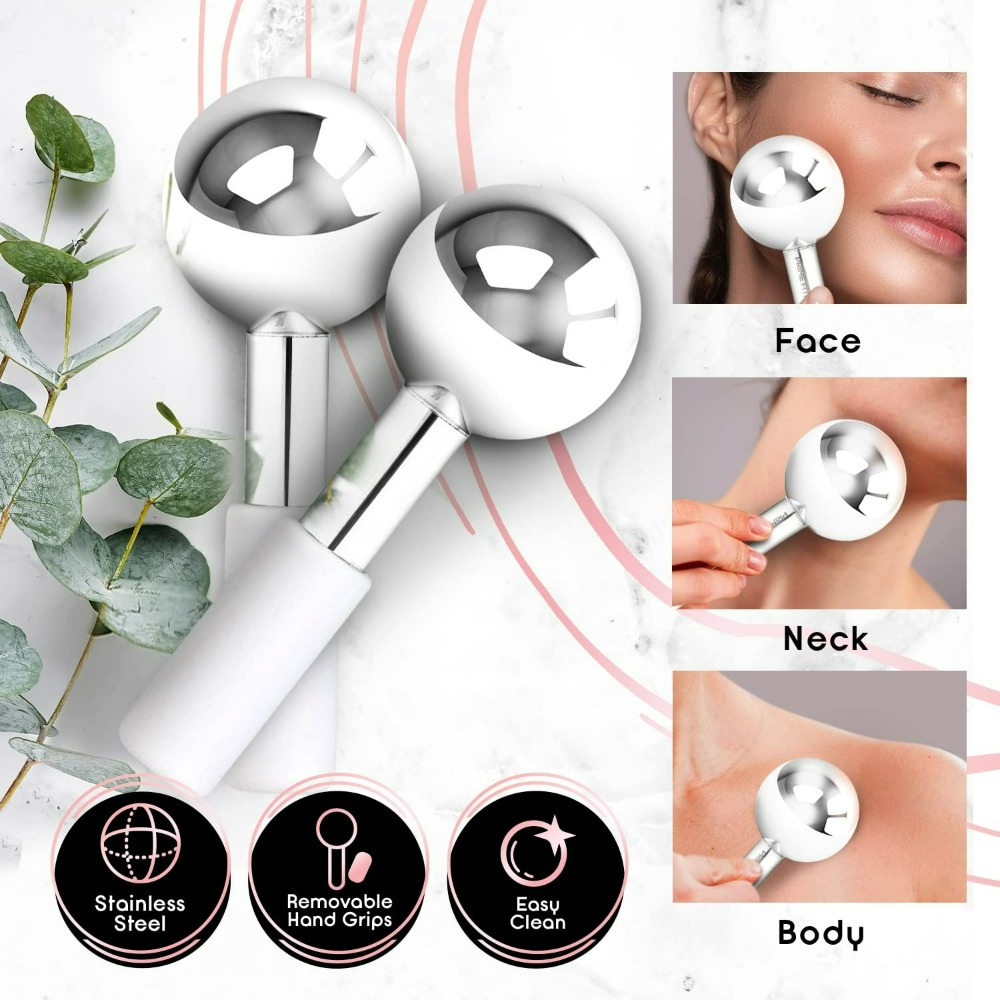 Face Ice Roller Puffiness - Massageador Facial Cryo com Globos de