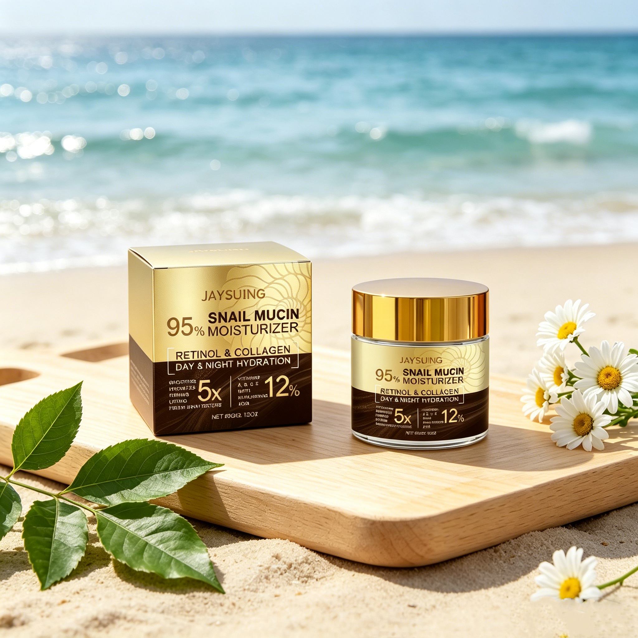 Retinol Anti Wrinkle Cream - 95% caracol mucina hidratante colágeno rejuvenescedor