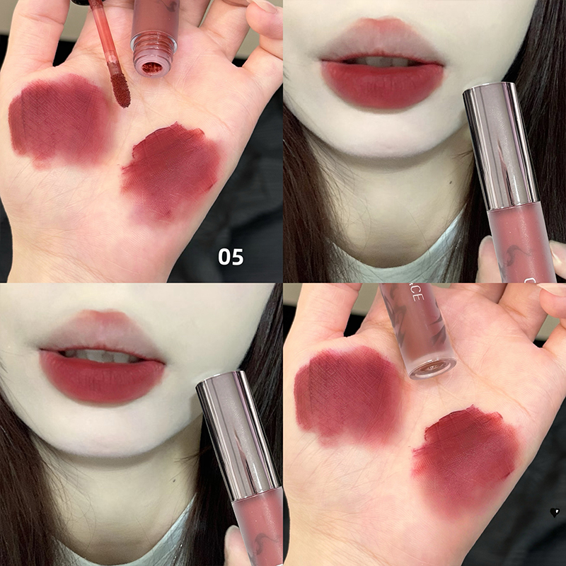 Matte Velvet Lip Tint Long Lasting - CACE Batom Líquido Matte Aveludado Marrom