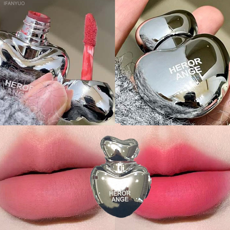 Batom fosco sedoso coração pês - Matte Velvet Lip Tint Long Lasting avaliação e preço