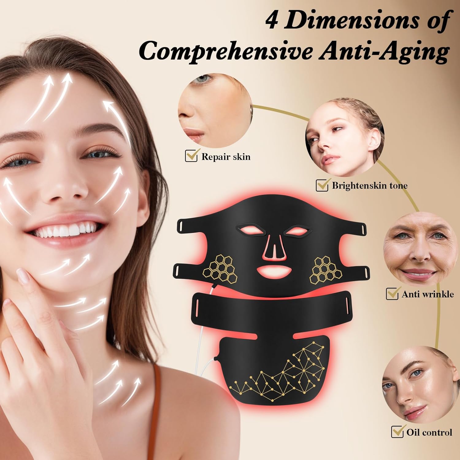 Máscara de Silicone LED 2 em 1 - Led Light Therapy Face Mask avaliação e preço