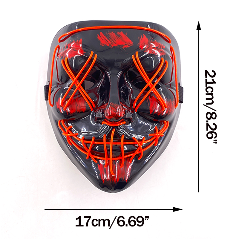 Neon sem fio led máscara de pu - Led Light Therapy Face Mask avaliação e preço