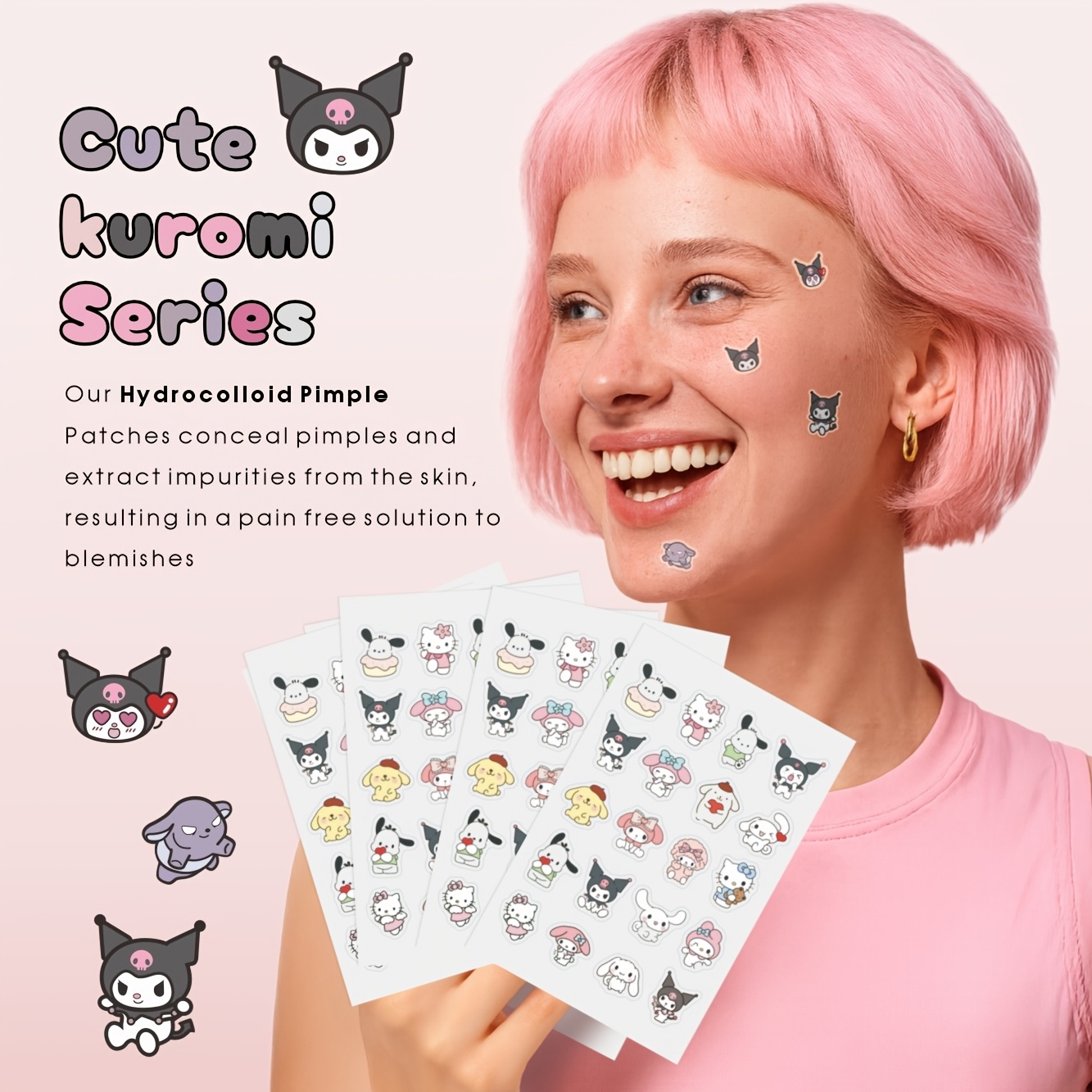 20/80PCS Sanrio Hello Kitty Ad - Hydrocolloid Pimple Patch avaliação e preço