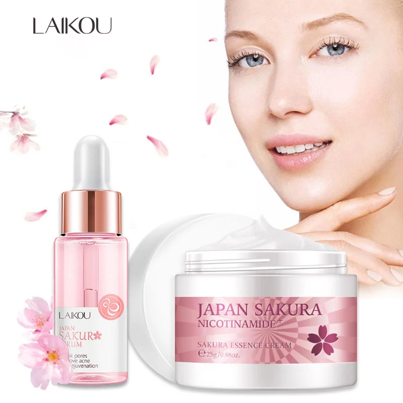 Soro Laikou-sakura e creme fac - Niacinamide Pore Shrinking Essence avaliação e preço