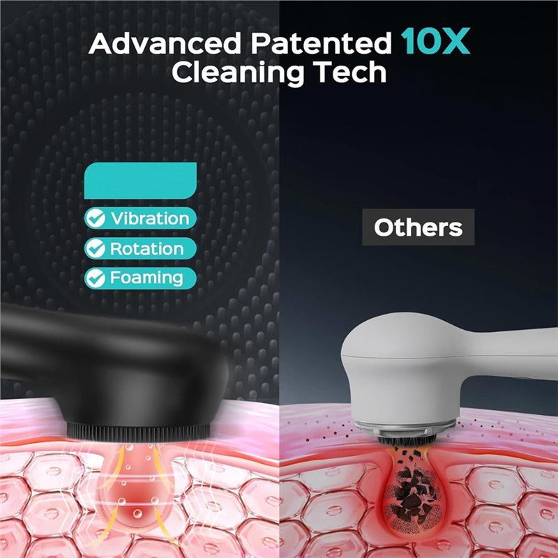 Escova de limpeza facial AA20- - Silicone Face Scrubber Electric avaliação e preço