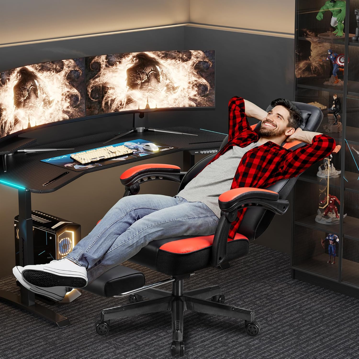 Cadeira Gamer com Apoio para o - Massage avaliação e preço