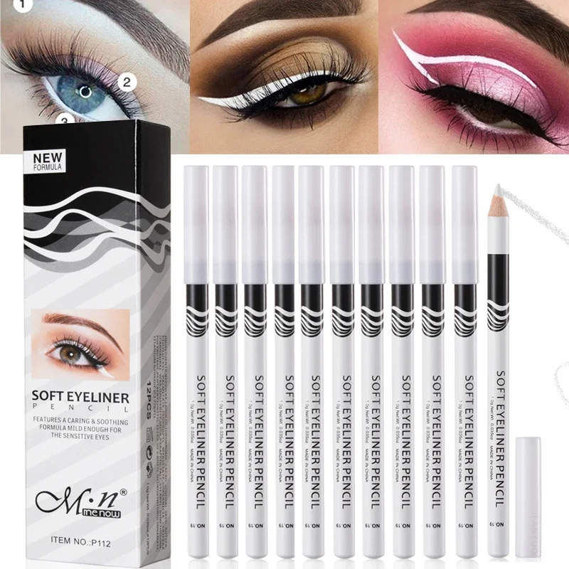 12pçs delineador branco maquia - Waterproof Liquid Eyeliner Pen avaliação e preço