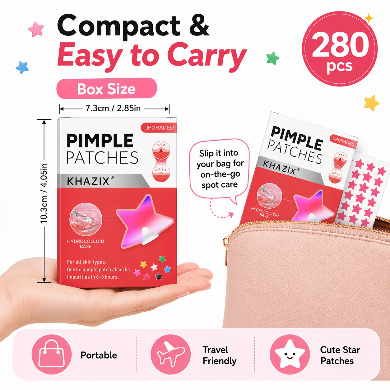 280 Adesivos Estrela para Espi - Hydrocolloid Pimple Patch avaliação e preço