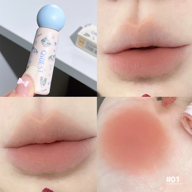Qibest bonito veludo fosco lam - Matte Velvet Lip Tint Long Lasting avaliação e preço