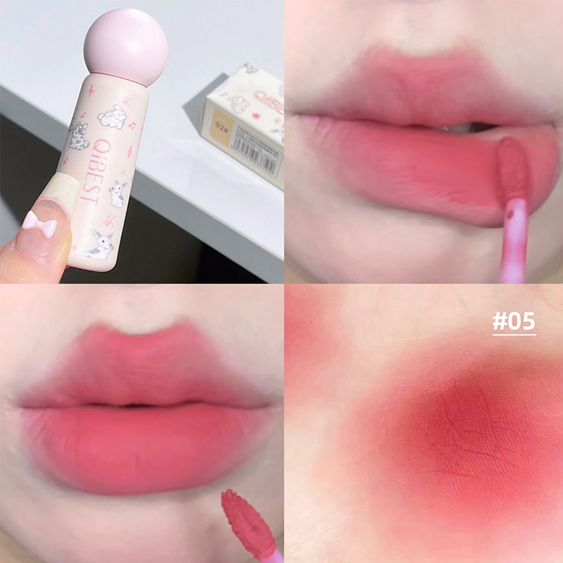 Qibest bonito veludo fosco lam - Matte Velvet Lip Tint Long Lasting avaliação e preço