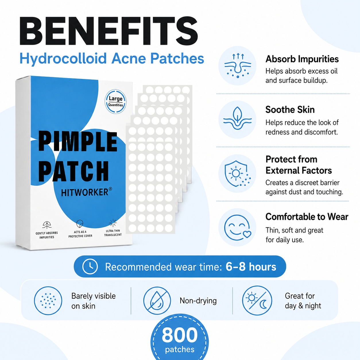 800 Adesivos Hidrocoloides par - Skincare avaliação e preço