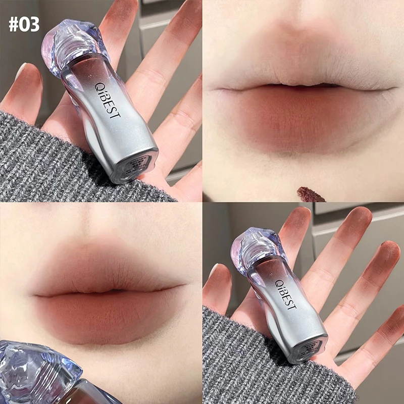 Qibest batom líquido de veludo - Matte Velvet Lip Tint Long Lasting avaliação e preço