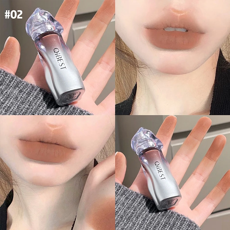 Qibest batom líquido de veludo - Matte Velvet Lip Tint Long Lasting avaliação e preço